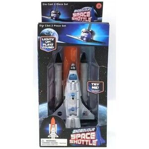 Space Shuttle Toy Rocket Ship Diecast Collectible Set Endeavor Lights Sounds NEW